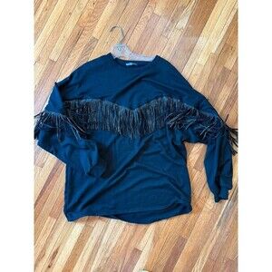 Women’s Day & Night Fringe Sparkle Sweatshirt | Size L